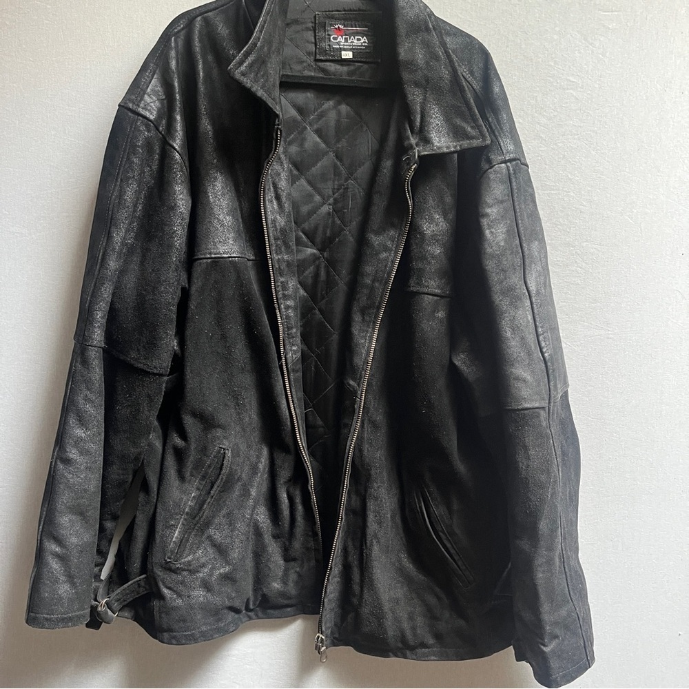 Vintage Canada Sportswear Crystal Leather Sz 4XL